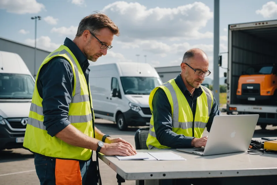 Emobi founders discussing EV fleet charging data